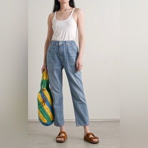 Veronica Beard Arya cropped high-rise straight-leg jeans Sz 27